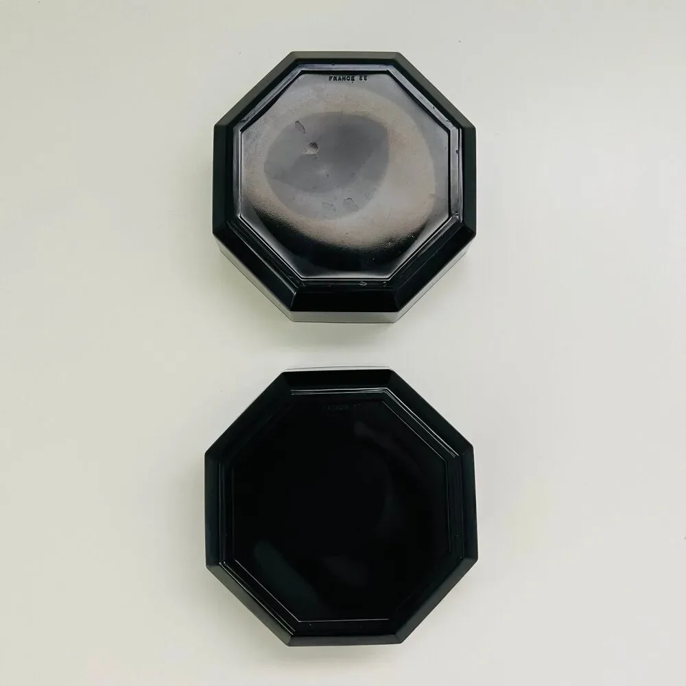 ARCOPAL France Novoctime Black Glass Small Fruit Dessert Bowls, Set of 2